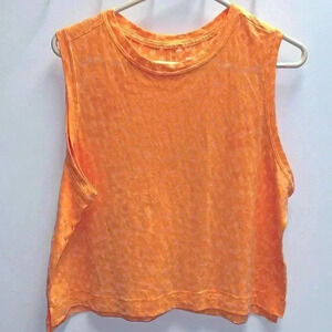 All In Motion, orange cropped sleeveless top size 2X
